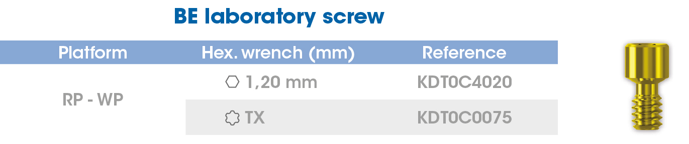 BE laboratory screw