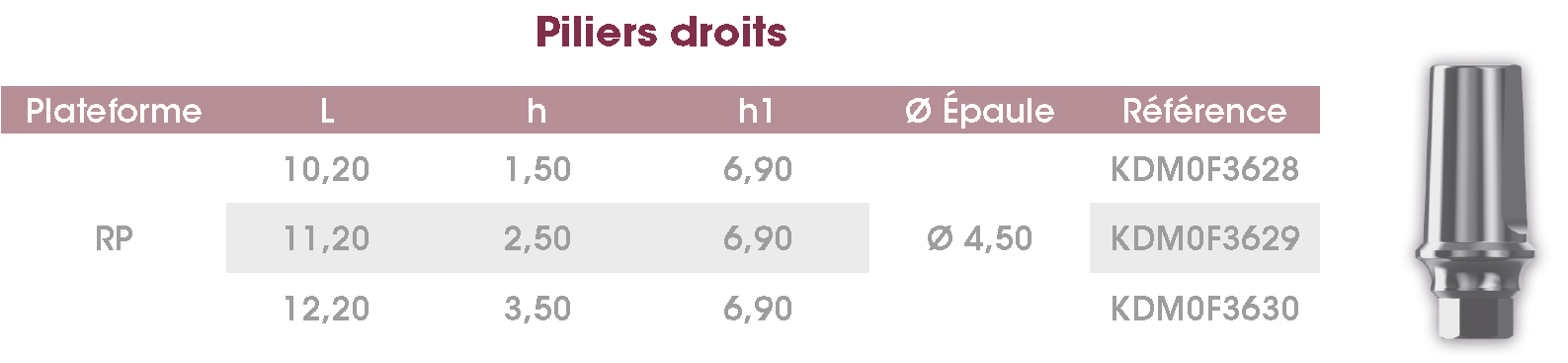 Piliers droits FrontierPEAK FR
