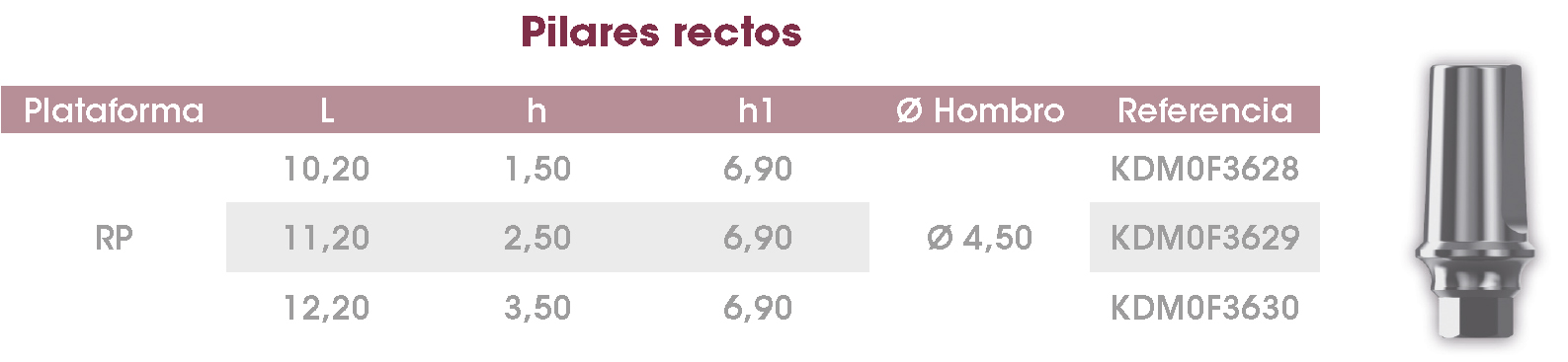 Pilares rectos FrontierPEAK ES