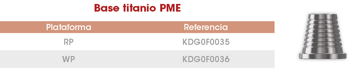 Base titanio PME Frontier