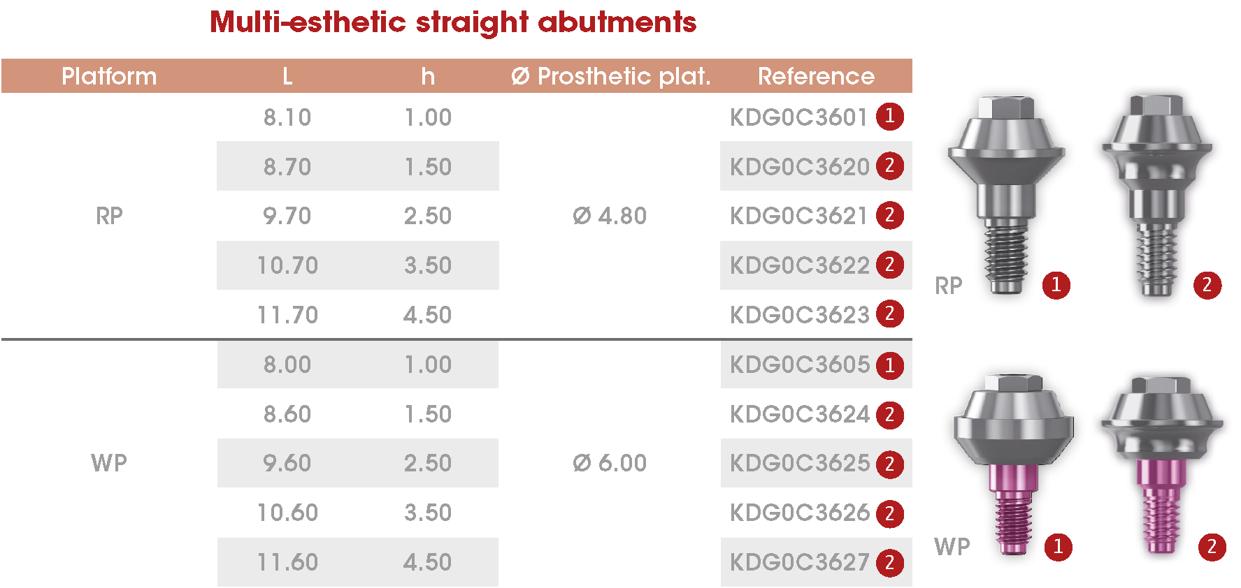 Multi esthetic straight abut Frontier